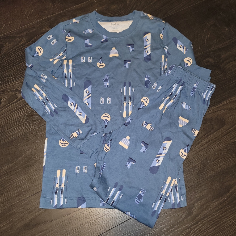 🛍Kids Pajama Set Size 10/12 Pekkle Long Sleeve Winter Sleepwear New No Tags